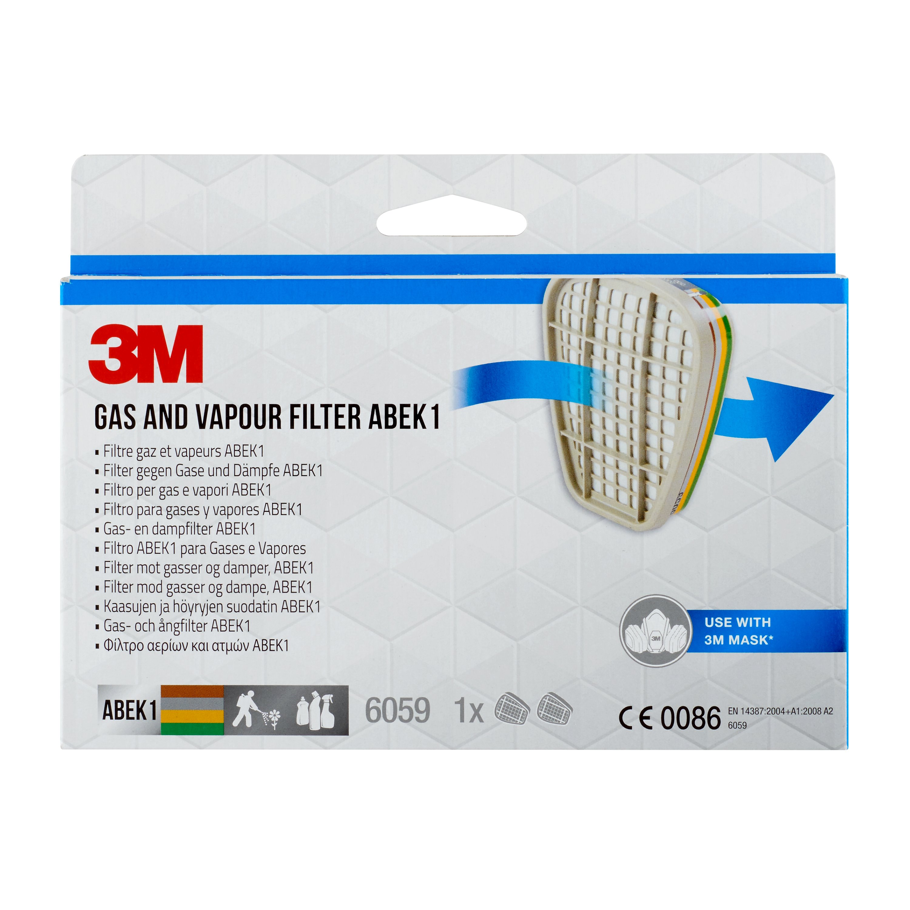 3M 6059 Filter ABEK1 gegen Gase und Dämpfe 3M 6059 Filter ABEK1 gegen Gase und Dämpfe