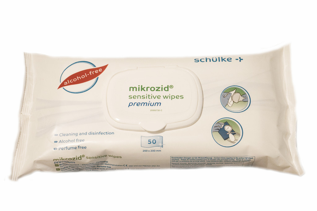 Flächen-Desinfektionsmittel Mikrozid Sensitive Wipes Premium 50 Stk.