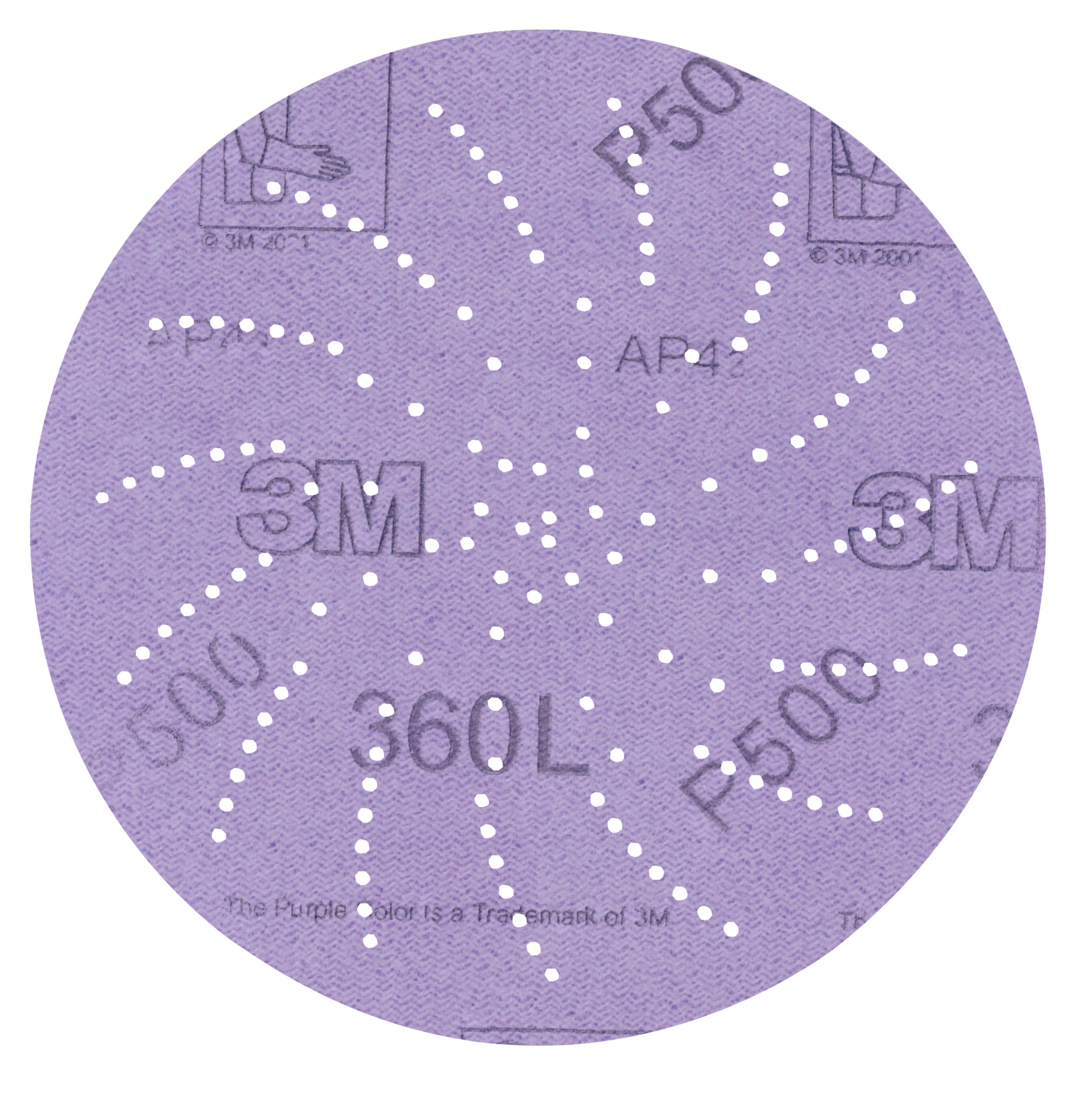 3M 360L Hookit Schleifscheibe Purple Multiloch