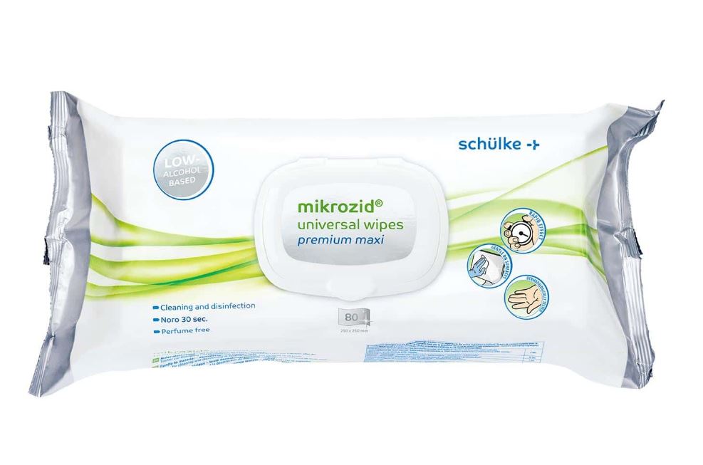 Flächen-Desinfektionsmittel Mikrozid Universal Wipes Premium Maxi 80 Stk. 25x25