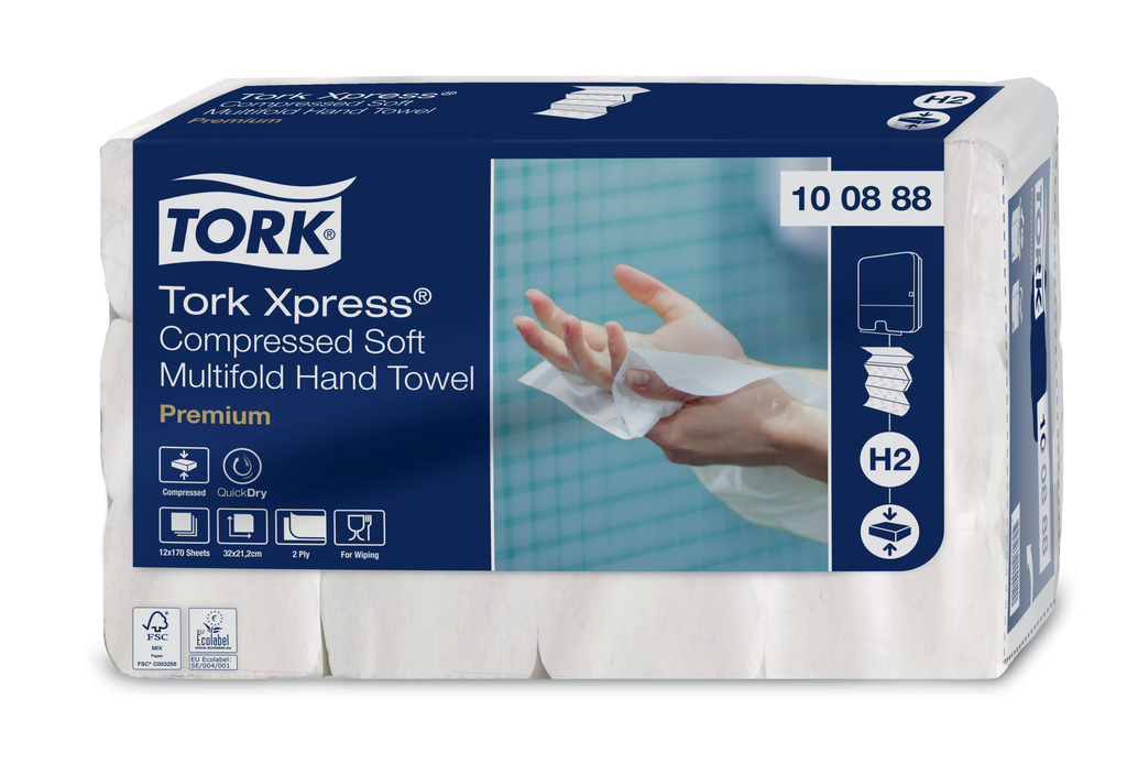 Handtuch Tork Xpress Premium Multifold 2-lagig weiss 21.2x32cm