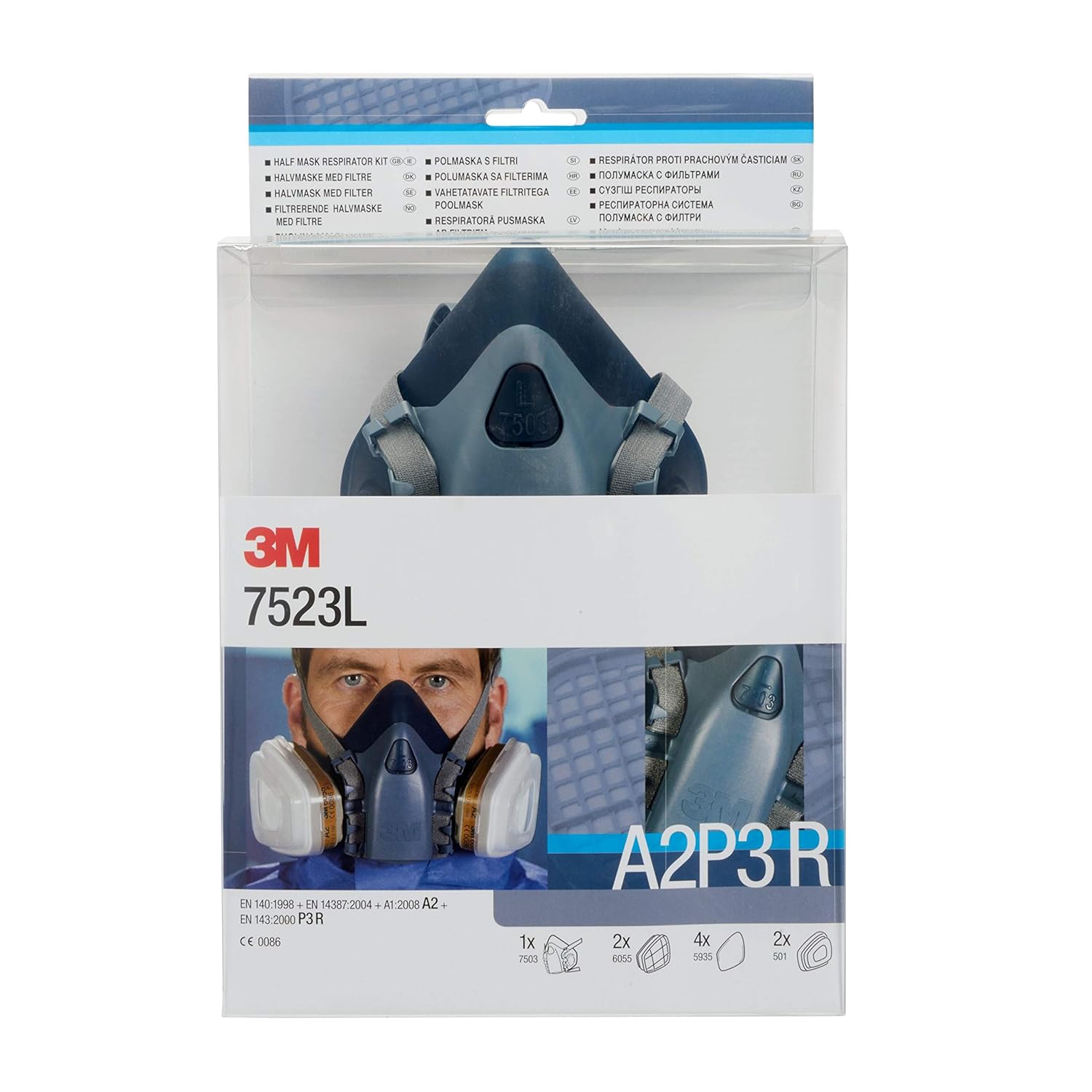 3M 6223M Maskenset A2P3 Gase -und Dämpfe
