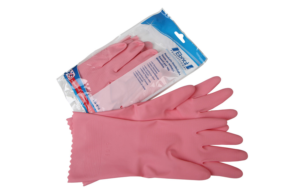 Reinigungshandschuhe reiner Naturlatex innen baumwollbeflockt mehrweg rot Reinigungshandschuhe reiner Naturlatex innen baumwollbeflockt mehrweg rot