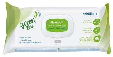 Flächen-Desinfektionsmittel Mikrozid Universal Wipes Green Line Maxi 23x25cm