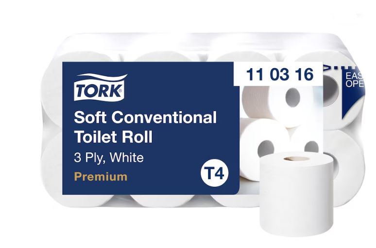 Toilettenpapier Tork Premium T4  extra weich 3-lagig weiss 9.4x11.7cm Roll