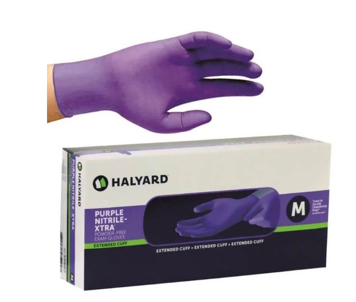 Untersuchungshandschuhe Nitril HALYARD Purple texturiert