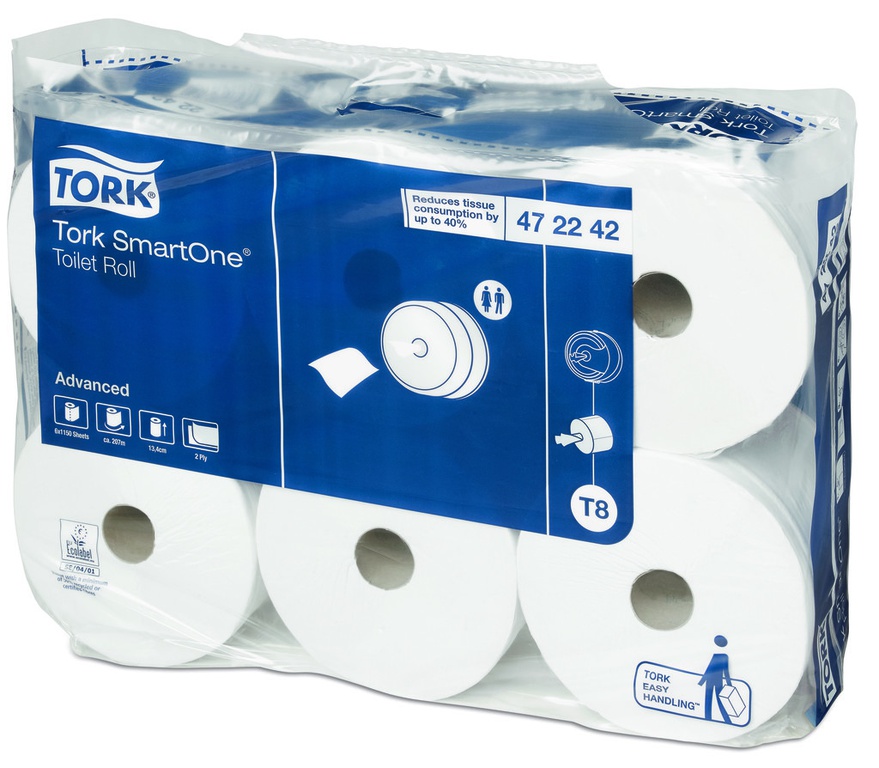 Toilettenpapier Tork Advanced SmartOne 2-lagig weiss